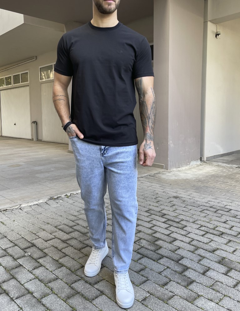Everbest ανδρικό μαύρο Plus Size T-shirt 2328000 φωτογραφία